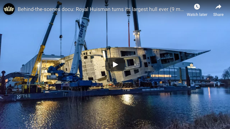 Behind-the-scenes docu: Royal Huisman turns its largest hull ever